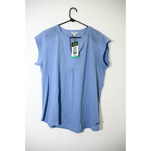 Orvis Tops - Orvis Classic Collection Shirt XL New Anna Crochet Top Short Sleeve